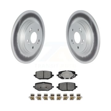 Rear Coated Disc Brake Rotors And Ceramic Pads Kit For 2023-2024 Honda Pilot KGT-104355