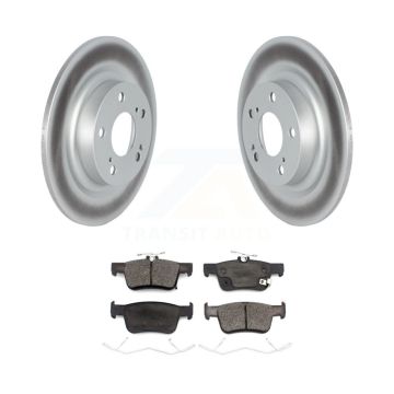 Rear Coated Disc Brake Rotors And Ceramic Pads Kit For 2024 Acura Integra 2.0L KGT-104357