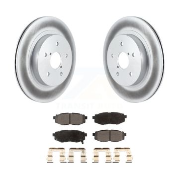 Rear Coated Brake Rotor & Ceramic Pad Kit For 2023 Subaru WRX With Electric Parking KGT-104360