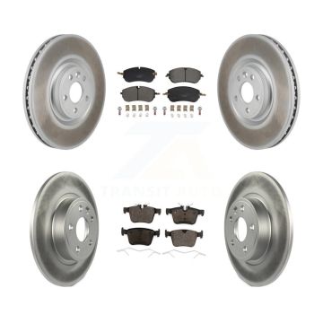 Front Rear Coated Disc Brake Rotors And Ceramic Pads Kit For Jaguar E-Pace KGT-104364