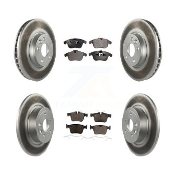 Front Rear Coated Disc Brake Rotors And Ceramic Pads Kit For Land Rover Range Evoque KGT-104395