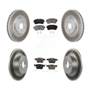 Front Rear Coated Disc Brake Rotors And Ceramic Pads Kit For Land Rover Range Evoque KGT-104396