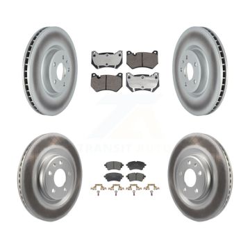 Front Rear Coated Brake Rotor Ceramic Pad Kit For Audi Q5 With 350mm Diameter KGT-104403