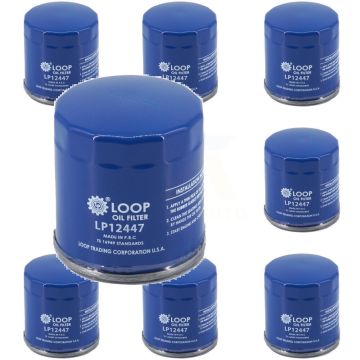 Engine Oil Filter (8 Pack) For Chevrolet GMC Silverado 1500 Sierra Cadillac Buick Encore KLO-100311