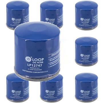 Engine Oil Filter (8 Pack) For GMC Chevrolet Sierra 2500 HD Silverado 3500 4500 5500 6500 KLO-100313