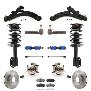 Front Rotor Brake Pad Bearing Arm Suspension Kit (15Pc) For Buick Rendezvous Pontiac Aztek KM-100003