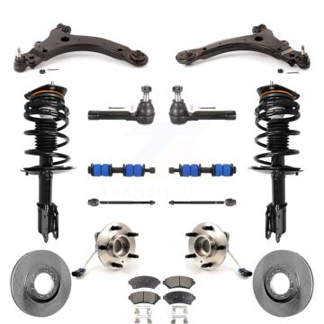 Front Disc Rotor Brake Pad Bearing Arms Shock Suspension Kit (15Pc) For Pontiac Grand Prix KM-100006