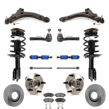 Front Rotors Brake Pad Bearing Suspension Kit (15Pc) For Pontiac Montana Chevrolet Venture KM-100011