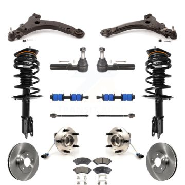 Front Disc Rotors Brake Pads Bearing Shock Suspension Kit (15Pc) For Chevrolet Monte Carlo KM-100013