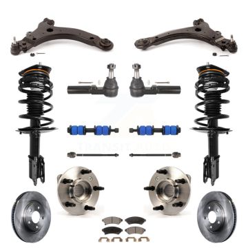 Front Rotor Brake Pad Bearing Suspension Kit (15Pc) For 2005 Buick LaCrosse Allure Non-ABS KM-100018