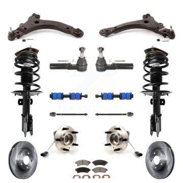 Front Disc Rotor Brake Pad Bearing Arms Shock Suspension Kit (15Pc) For Pontiac Grand Prix KM-100020