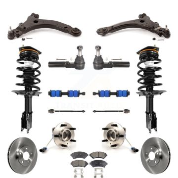 Front Disc Rotor Brake Pad Bearing Arm Shock Suspension Kit (15Pc) For Oldsmobile Intrigue KM-100023
