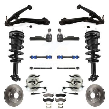 Front Disc Rotor Brake Pad Bearing Arms Suspension Kit (15Pc) For Chevrolet Silverado 1500 KM-100061