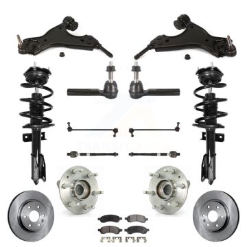 Front Rotor Brake Pad Bearing Suspension Kit (15Pc) For GMC Acadia Buick Enclave Chevrolet KM-100079