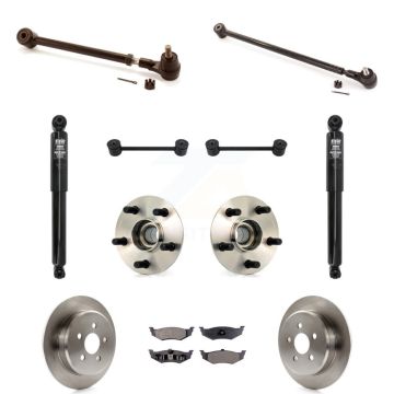 Rear Disc Rotors Brake Pads Hub Bearings End Suspension Kit (11Pc) For Chrysler PT Cruiser KM-100106