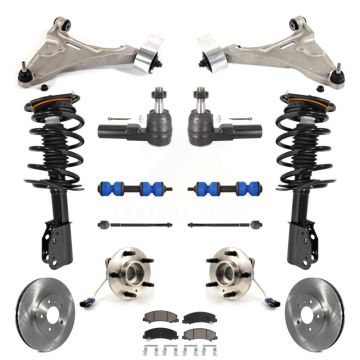 Front Disc Rotors Brake Pad Bearing Shock Assembly Suspension Kit (15Pc) For Buick Lucerne KM-100203