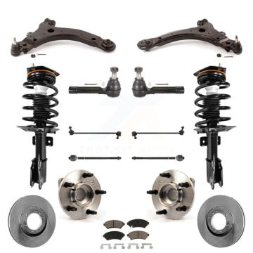 Front Disc Rotors Brake Pads Bearings Arms Shock Suspension Kit (15Pc) For Pontiac Montana KM-100229