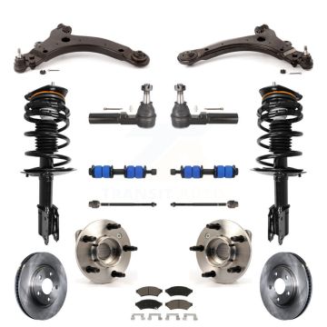 Front Rotor Brake Pad Bearing Suspension Kit (15Pc) For 2005 Buick LaCrosse Allure Non-ABS KM-100231