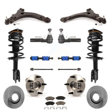 Front Disc Rotors Brake Pads Bearing Suspension Kit (15Pc) For Buick Century Regal Non-ABS KM-100239