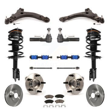 Front Disc Rotors Brake Pads Bearing Shock Suspension Kit (15Pc) For Chevrolet Monte Carlo KM-100247