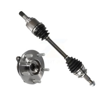 Front Left CV Axle Drive Shaft And Complete Wheel Hub Bearing Assembly Kit For Mazda 3 KN7-100120