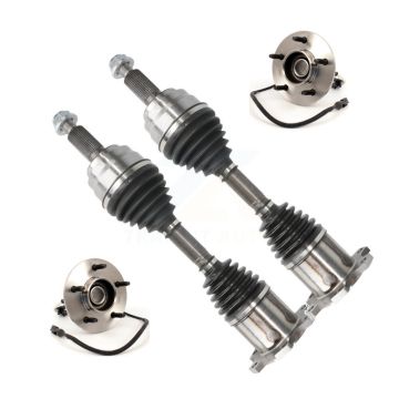 Front CV Axle Drive Shaft And Wheel Hub Bearing Kit For Ford F-150 4WD with 4-Wheel ABS KN7-100408