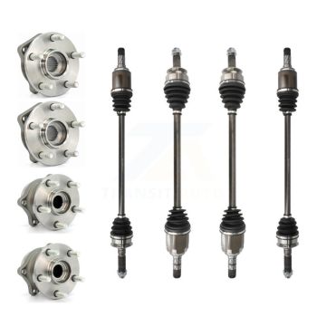Front Rear CV Axle Drive Shaft And Wheel Hub Bearing Assembly Kit (8Pc) For Subaru Legacy KN7-100495