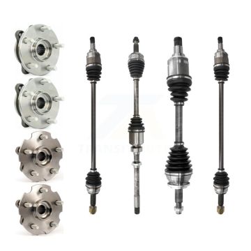 Front Rear CV Axle Drive Shaft And Wheel Hub Bearing Assembly Kit (8Pc) For Toyota RAV4 KN7-100498