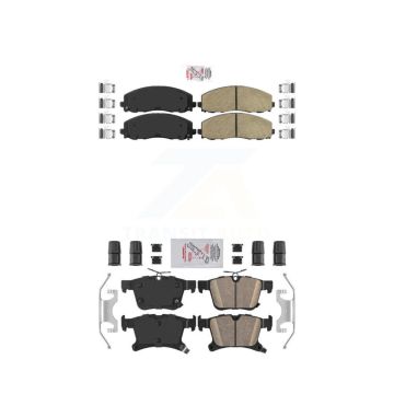 Front Rear Ceramic Disc Brake Pads Kit For Chrysler Pacifica Grand Caravan Voyager KNF-100009