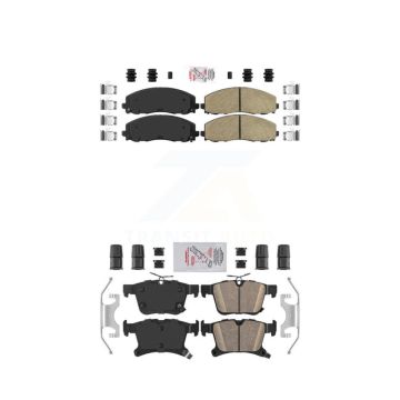 Front Rear Ceramic Disc Brake Pads Kit For Chrysler Pacifica Grand Caravan Voyager KNF-100011