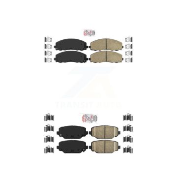 Front Rear Ceramic Disc Brake Pads Kit For Dodge Grand Caravan Journey Chrysler Town & KNF-100012