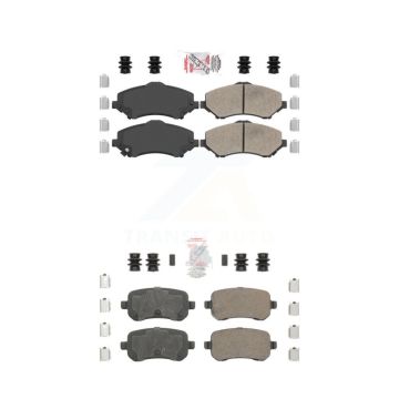Front Rear Ceramic Disc Brake Pads Kit For Dodge Grand Caravan Journey Chrysler Town & KNF-100014