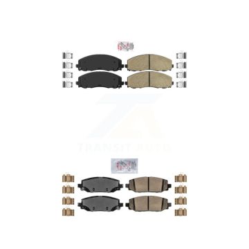 Front Rear Ceramic Disc Brake Pads Kit For Jeep Wrangler KNF-100028