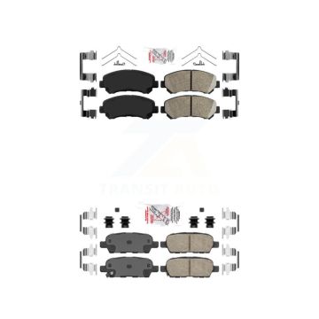 Front Rear Ceramic Disc Brake Pads Kit For 2007-2012 Nissan Sentra SE-R Spec V KNF-100035