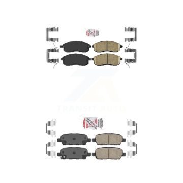 Front Rear Ceramic Disc Brake Pads Kit For Nissan Sentra Altima KNF-100038