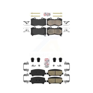 Front Rear Ceramic Disc Brake Pads Kit For 2015-2020 Chevrolet Colorado GMC Canyon KNF-100045