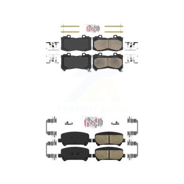 Front Rear Ceramic Disc Brake Pads Kit For 2015-2020 Chevrolet Colorado GMC Canyon KNF-100046