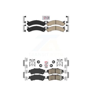 Front Rear Ceramic Disc Brake Pads Kit For Cadillac DTS DeVille GMC Sierra 3500 KNF-100055