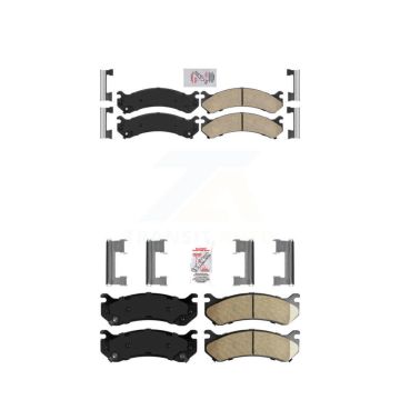 Front Rear Ceramic Disc Brake Pads Kit For Chevrolet GMC Sierra 2500 HD Silverado 3500 H2 KNF-100061