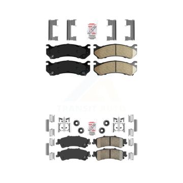 Front Rear Ceramic Disc Brake Pads Kit For Chevrolet GMC Silverado 1500 Sierra Classic XL KNF-100082