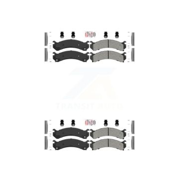 Front Rear Semi-Metallic Disc Brake Pads Kit For Chevrolet GMC Silverado 3500 Sierra HD KNF-100096