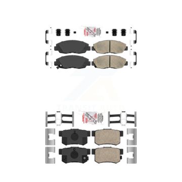 Front Rear Ceramic Disc Brake Pads Kit For Honda Civic Accord Acura EL KNF-100102