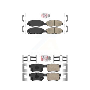 Front Rear Ceramic Disc Brake Pads Kit For Honda Civic Accord Acura EL KNF-100104