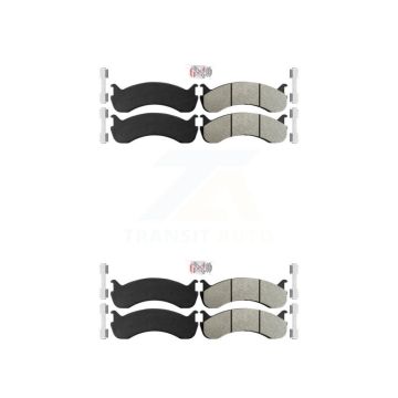 Front Rear Semi-Metallic Disc Brake Pads Kit For Kenworth T370 Thomas Saf-T-Liner 330 M2 KNF-100114