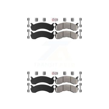 Front Rear Semi-Metallic Disc Brake Pads Kit For Kenworth T370 Thomas Saf-T-Liner 330 M2 KNF-100117