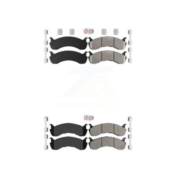 Front Rear Semi-Metallic Disc Brake Pads Kit For Freightliner M2 106 Kenworth T370 Thomas KNF-100122