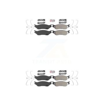 Front Rear Semi-Metallic Disc Brake Pads Kit For Ford F-450 Super Duty F-550 TerraStar IC KNF-100131