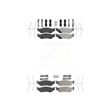 Front Rear Semi-Metallic Disc Brake Pads Kit For Ford F-450 Super Duty F-550 TerraStar IC KNF-100133
