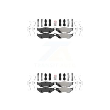 Front Rear Semi-Metallic Disc Brake Pads Kit For Ford F-450 Super Duty F-550 TerraStar IC KNF-100134