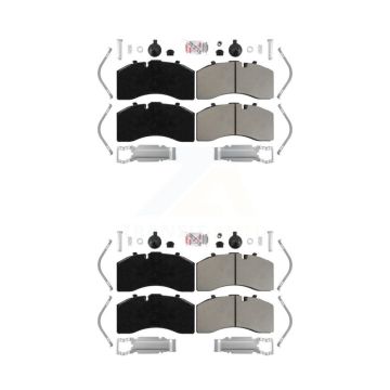 Front Rear Semi-Metallic Disc Brake Pads Kit For Peterbilt Freightliner Kenworth Blue Bus KNF-100136